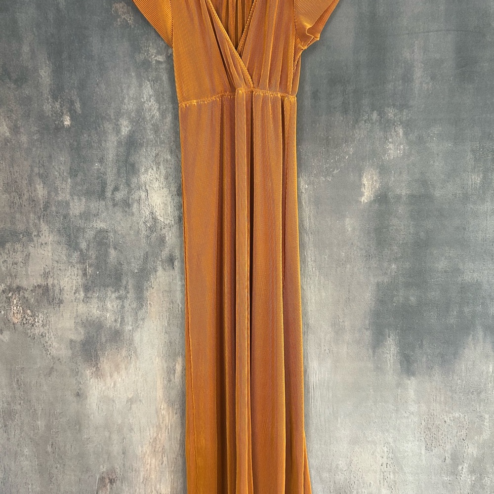 Elegant Orange Maxi Dress
